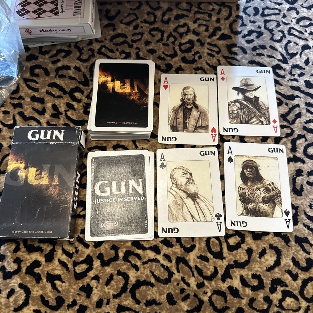 Gun The Game Limited Edition Playing Cards Opened Complete Set Promo Video Game